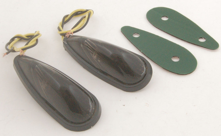 REAR Indicators LED Turn Signals Kawasaki Ninja 250/500/ZX6/ZX7/ZX9 (1987-2007), Smoke