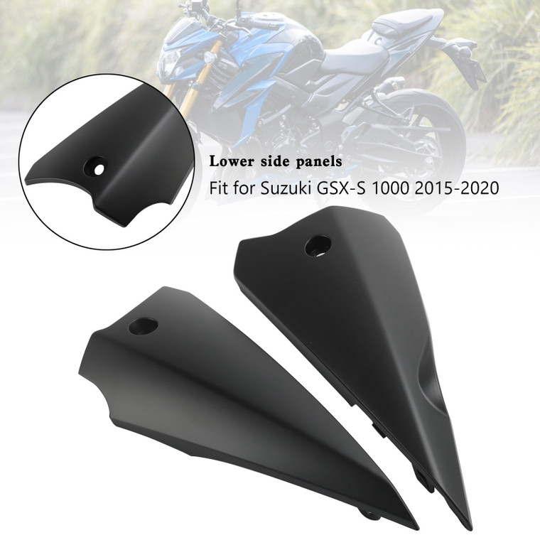 Upper Belly Pan Panels lower side Fairing For Suzuki GSX-S 1000 2015-2020 Matte Black