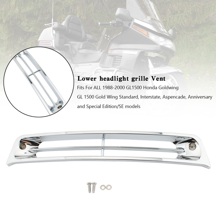 Lower headlight grille Vent fairing For Honda Goldwing GL1500 1988-2000 Chrome