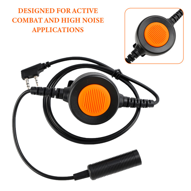 K-326 Orange Round PTT IP65 Waterproof For Kenwood TK-208 TK-220 TK-240 TK-248