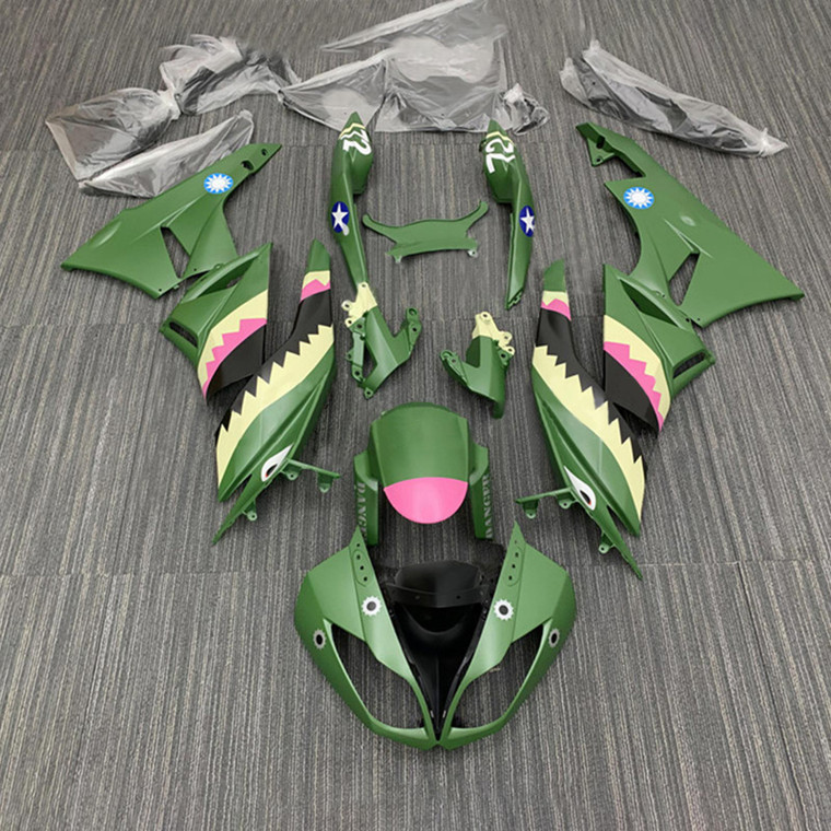 2009-2012 Kawasaki ZX6R 636 Injection Fairing Kit Bodywork Plastic ABS#158
