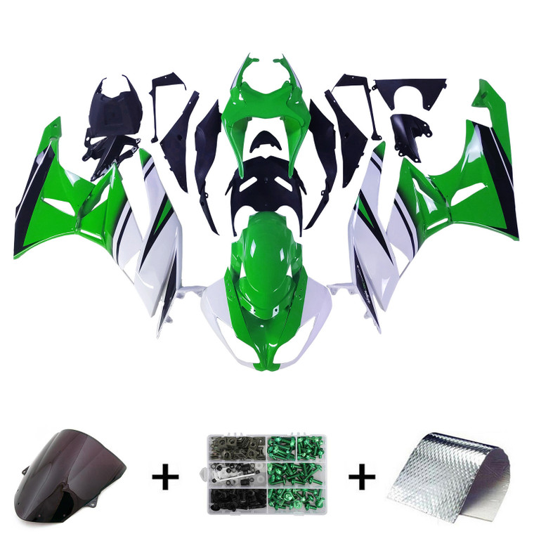 2009-2012 Kawasaki ZX6R 636 Injection Fairing Kit Bodywork Plastic ABS#162 Amotopart Fairing