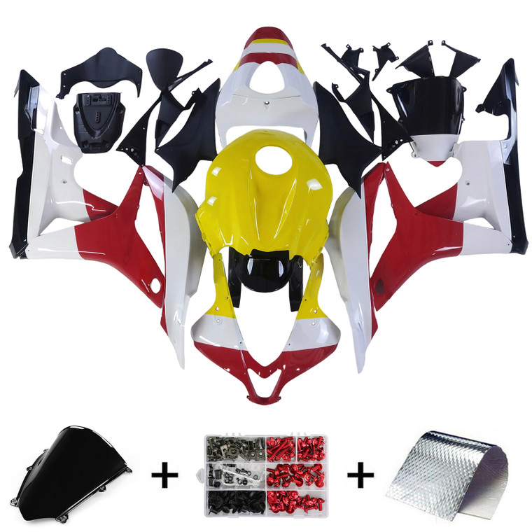 2007-2008 Honda CBR600RR F5 Injection Fairing Kit Bodywork Plastic ABS#188 Amotopart Fairing