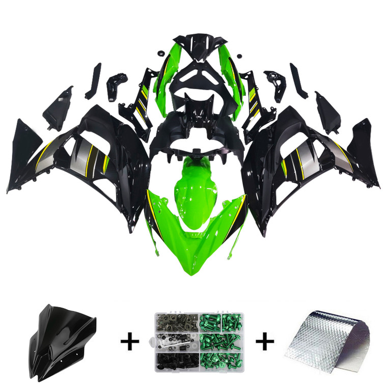 2017-2019 Kawasaki ER6F/Ninja650R Injection Fairing Kit Bodywork Plastic ABS#115 Amotopart Fairing