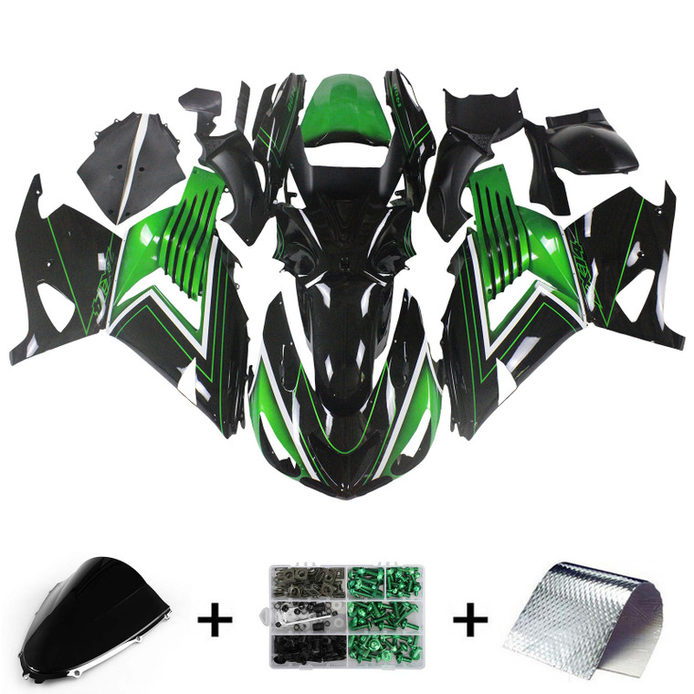 2006-2011 Kawasaki ZX14R Injection Fairing Kit Bodywork Plastic ABS#117