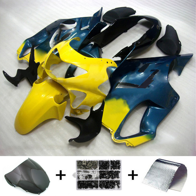 1999-2000 Honda CBR600 F4 Injection Fairing Kit Bodywork Plastic ABS#145 Amotopart Fairing