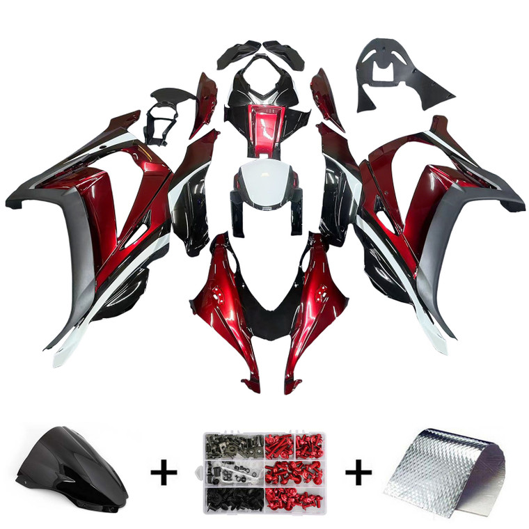 2016-2020 Kawasaki ZX10R Injection Fairing Kit Bodywork Plastic ABS#178 Amotopart Fairing