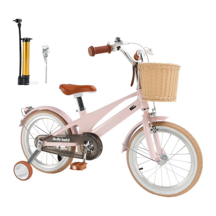 16 inches Kid's Bike Child Bicycle for Ages 7-9 Years Boys and Girls with Basket