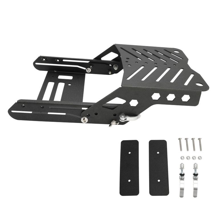 2012-2018 Honda C50 C110 Super Cub / Cross Cub 50 110 Rear Rack Extension Top Case Slide Carrier Matte Black Generic