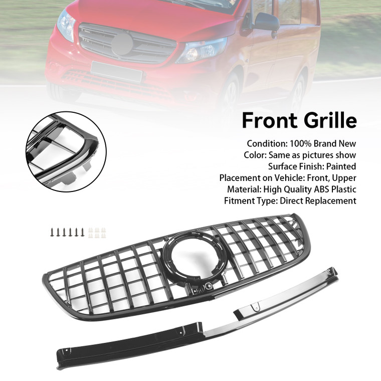 2020-2023 Mercedes Benz vito W447 Facelift with Camera Hole Upper grille Without badge Generic