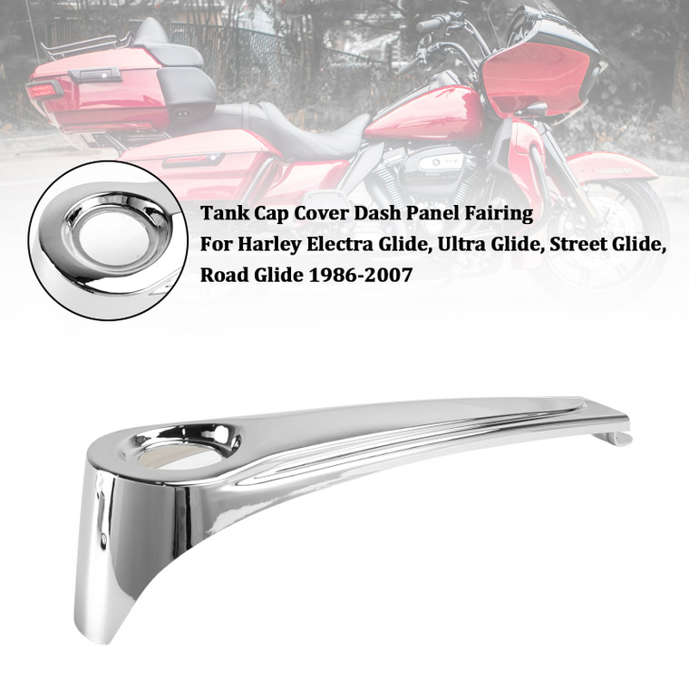 1986-2007 Harley Electra/Ultra/Street/Road Glide Tank Cap Cover Dash Panel Fairing Silver Generic