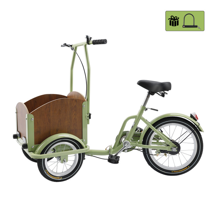 Tricycle Cart Reverse Green Three-wheel Bike