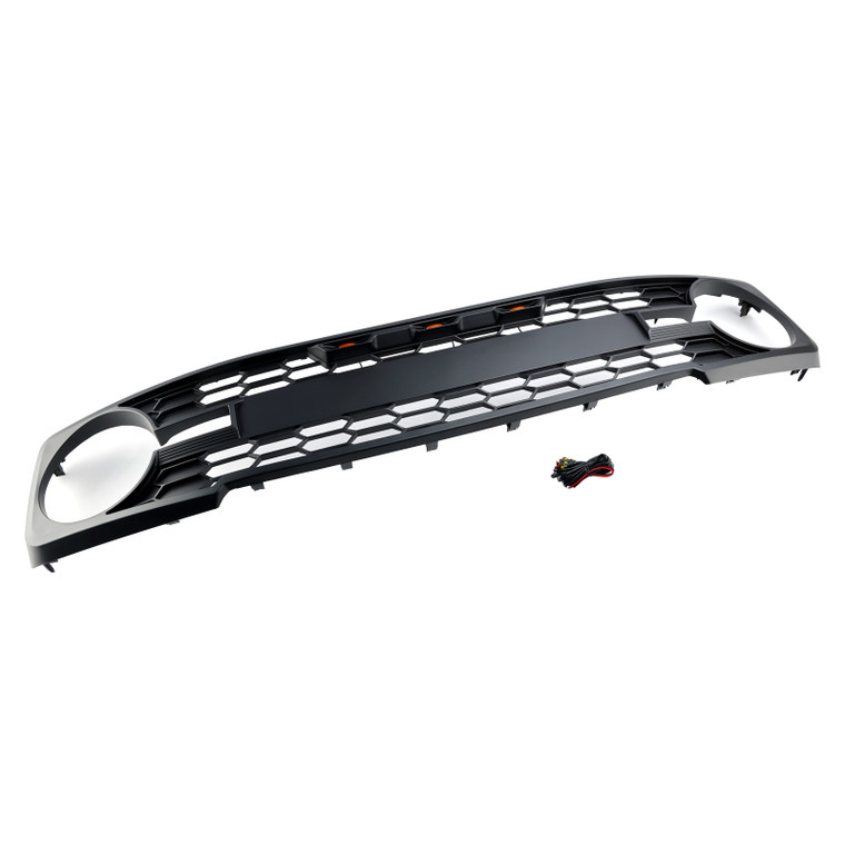 2021-2023 Ford Bronco Black Front Bumper Grille Grill With Led Light