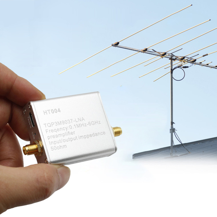 Full Band Low Noise Amplifier 20dB High Gain Power Preamplifier HT004 100K-6GHz