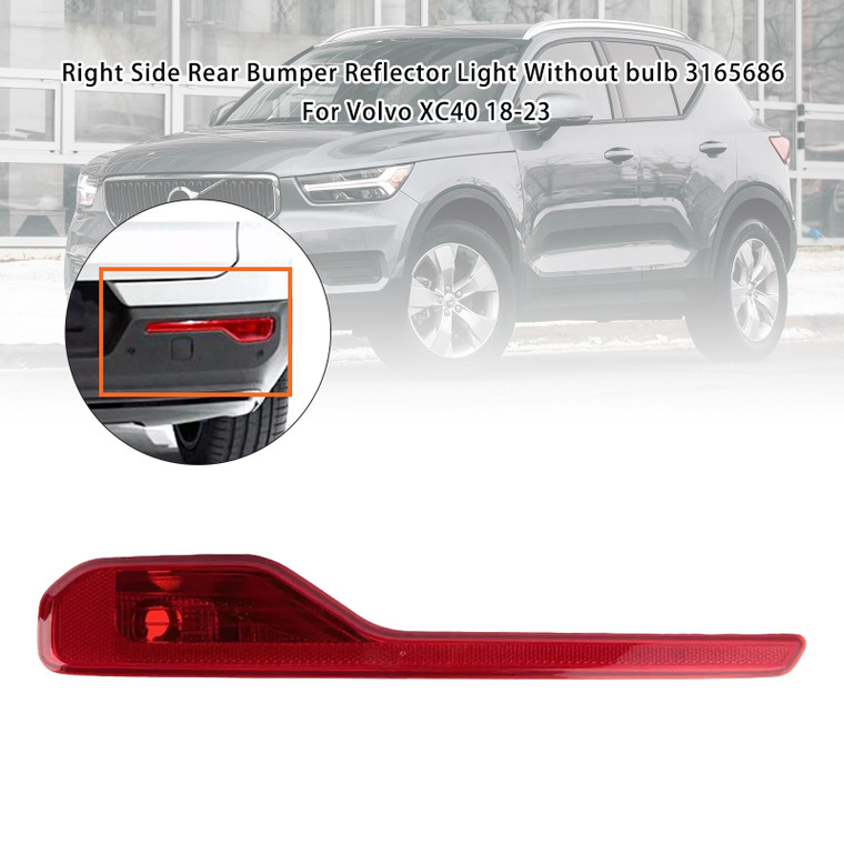 Right Side Rear Bumper Reflector Light Without bulb 31656865 For Volvo XC40 18-23
