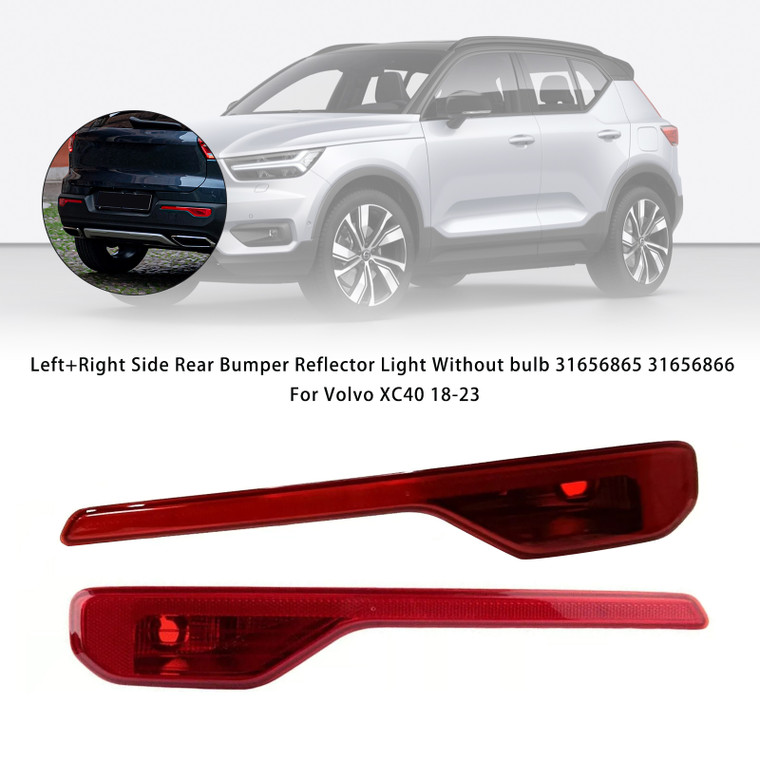 Left+Right Side Rear Bumper Reflector Light Without bulb 31656865 For Volvo XC40 18-23