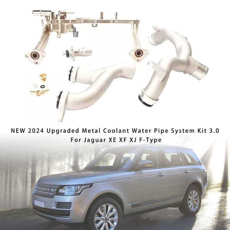 Jaguar XE XF XJ F-Type Upgraded Metal Coolant Water Pipe System Kit 3.0 LR109401 LR041788 Generic