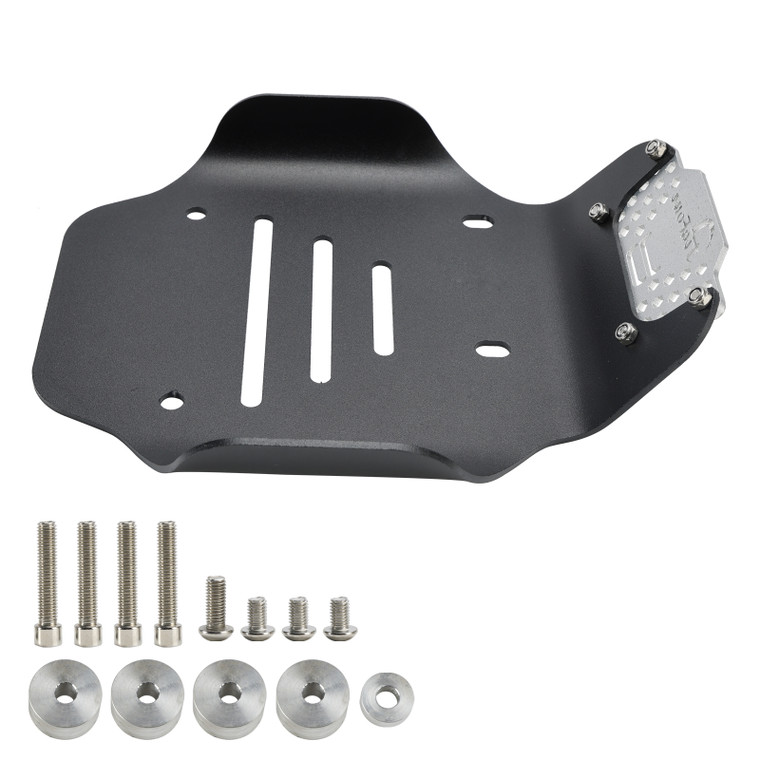 2021-2024 Moto Guzzi V7 & V9 Aluminum Sump Guard Skid Bash Plate Protection Silver Generic