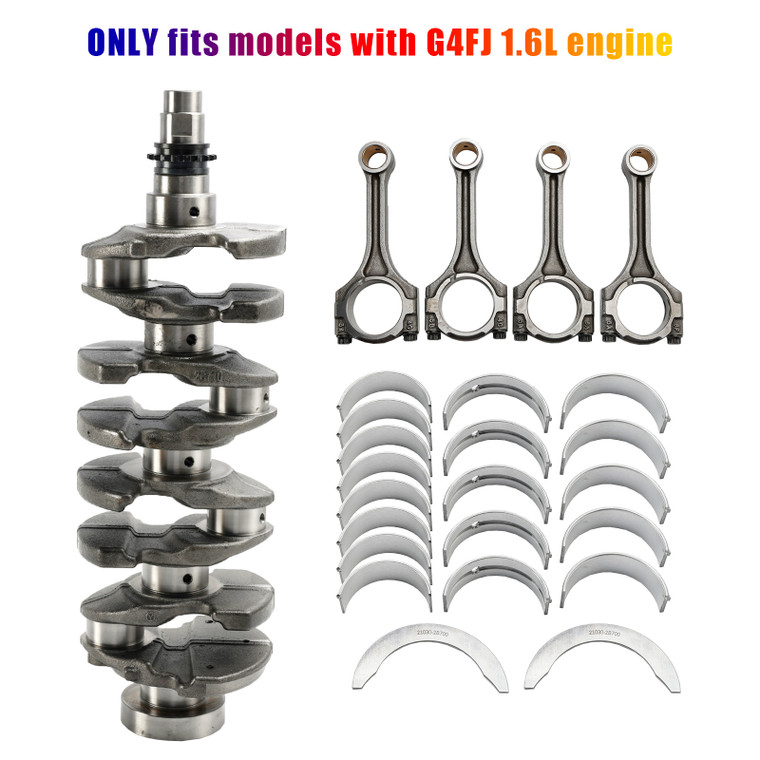 2012- Kia Ceed Forte/K3 Soul Sportage Seltos G4FJ 1.6L Crankshaft & Connecting Rods & Bearings Generic