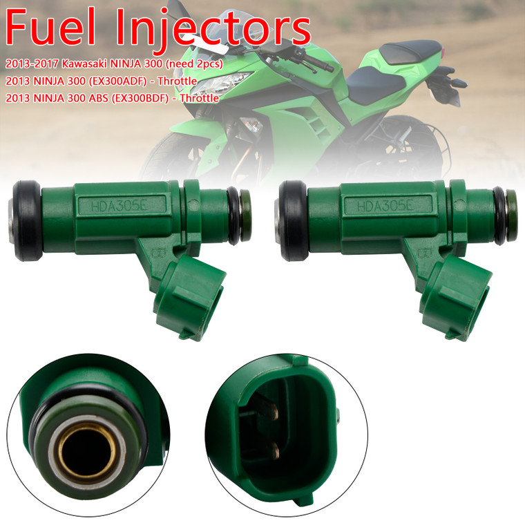 2013-2017 Ninja 300 2Pcs Fuel Injector 49033-0558 Generic