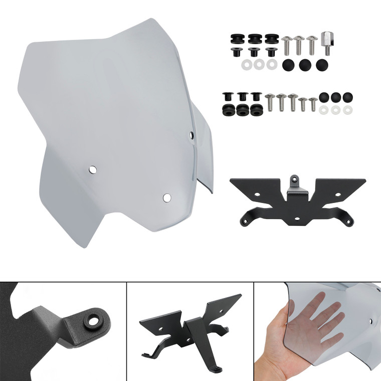 2021-2022 BMW S1000R 1 piece Windshield Windscreen Gray Generic