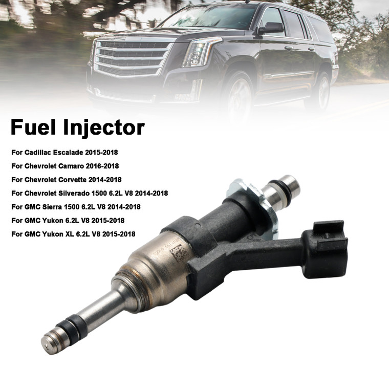 2015-2018 Cadillac Escalade 1PCS Fuel Injector 12668393 Silver Generic