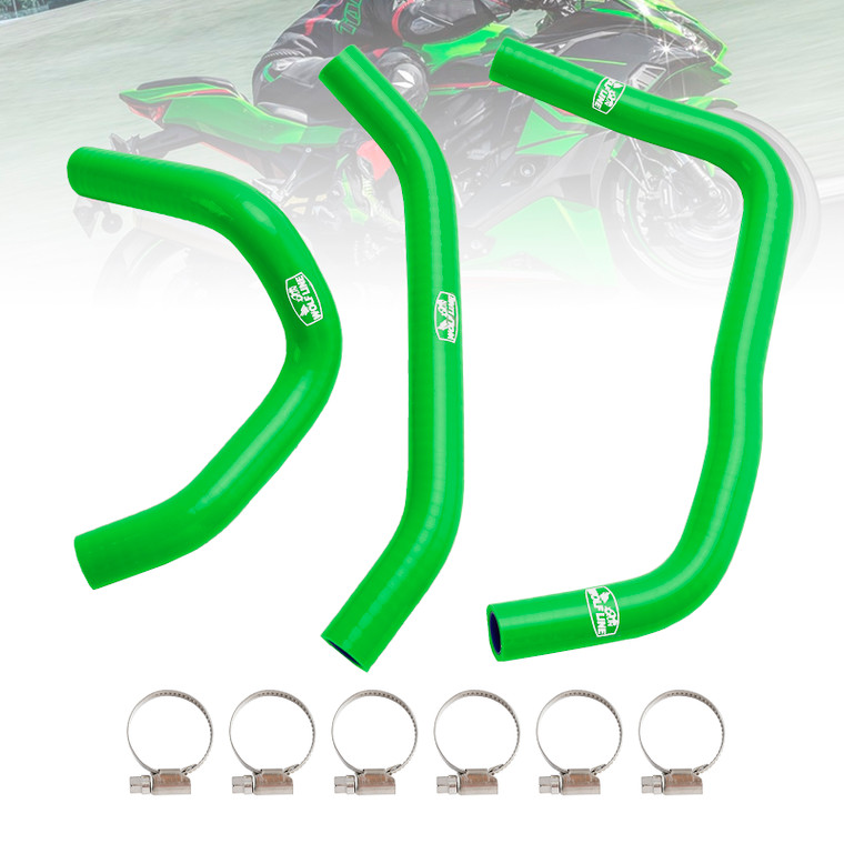2023-2024 Kawasaki Ninja ZX-4RR/ZX-4R Silicone Radiator coolant Hose kit Green Generic