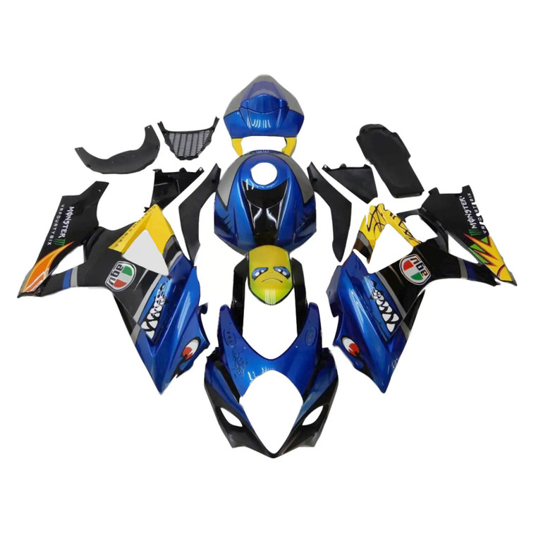 2007-2008 Suzuki GSXR1000 K7 Injection Fairing Kit Bodywork Plastic ABS Amotopart Fairing #161