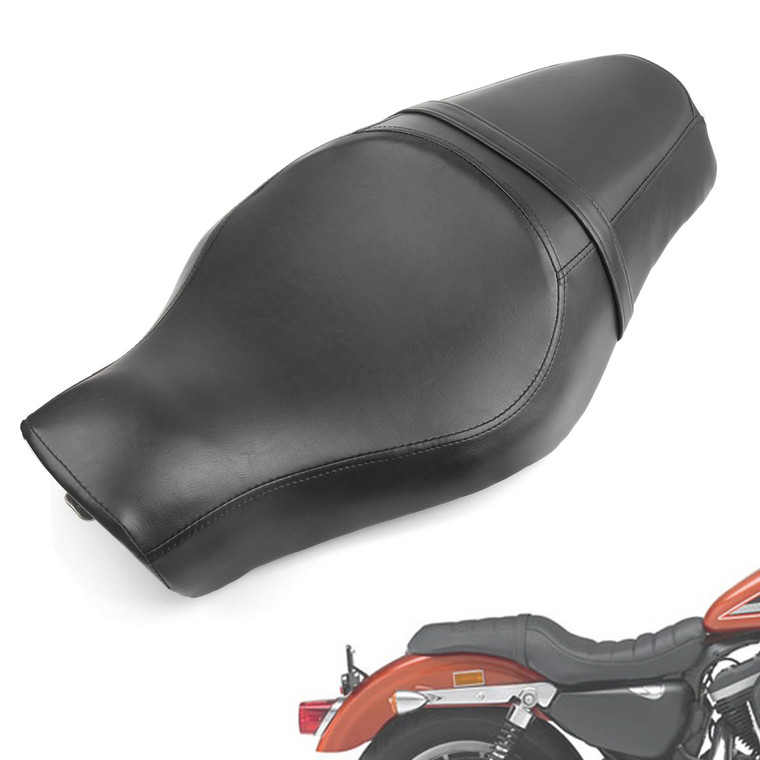 Front Rear Seat Two up Harley Davidson Forty-eight (10-16) Seventy-two (12-16) Sportster 1200 883 models, Black 52000211