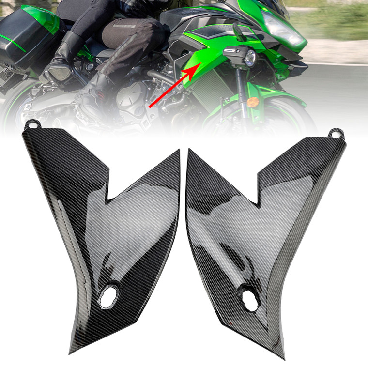 2022-2024 Kawasaki Versys 650 KLE650 Side Frame Panel Guard Fairings Cover Carbon Generic