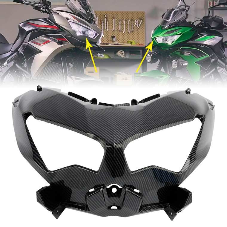 2022-2024 Kawasaki Versys650/ KLE650 Headlight Cover Carbon Generic