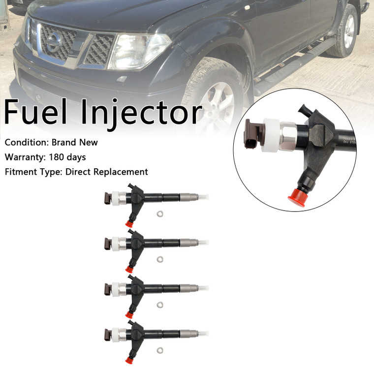 2006-2009 Nissan Navara & Pathfinder YD25 4PCS Fuel Injector 095000-6250 Generic