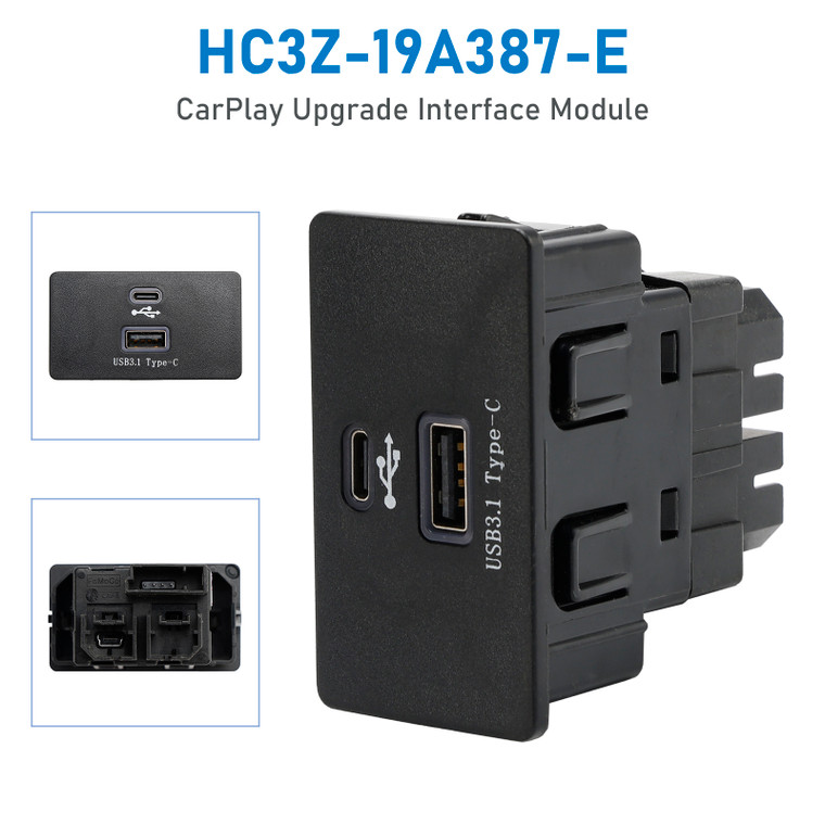 2017-2023 Ford F-350 F-250 F-150 Apple USB CarPlay Upgrade Interface Module Sync 3 Media Hub Generic
