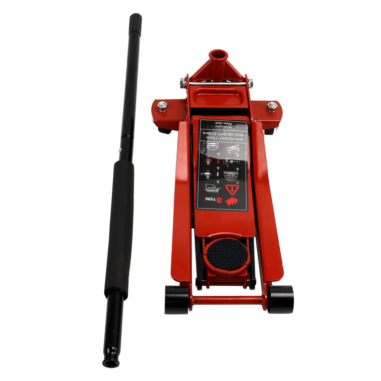 Aluminum Steel 3 Ton Floor Jack With Dual Pistons Quick Lift Pump Lift Car Auto Vehicles