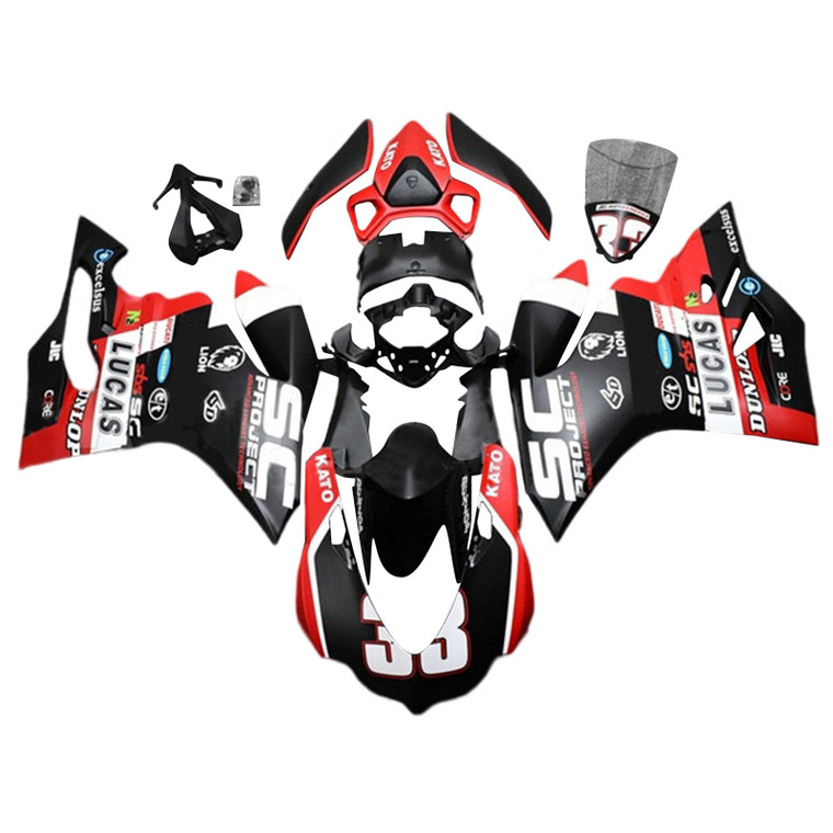 2015-2020 Ducati 1299 959 Injection Fairing Kit Bodywork Plastic ABS Amotopart Fairing #103