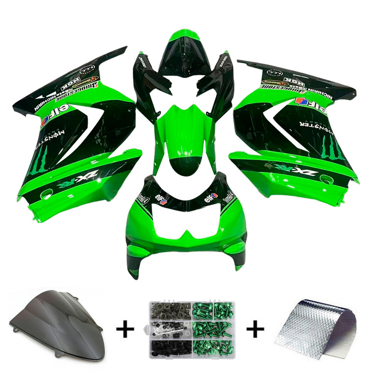 2008-2012 Kawasaki EX250 Ninja250R Injection Fairing Kit Bodywork Plastic ABS Amotopart Fairing #131