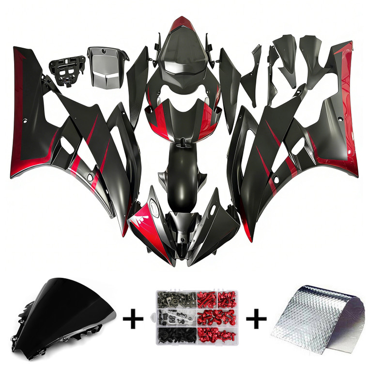 2006-2007 Yamaha YZF 600 R6 Injection Fairing Kit Bodywork Plastic ABS Amotopart Fairing #164