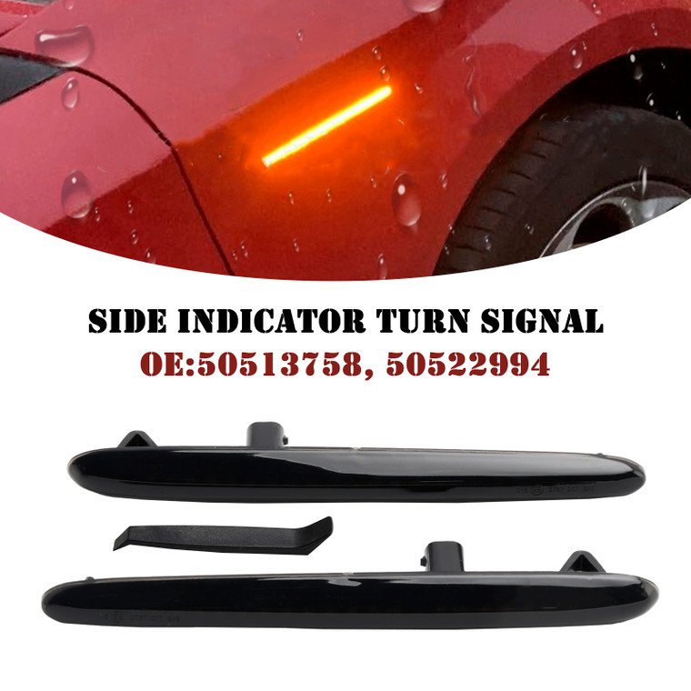 2010-2021 Alfa Romeo Giulietta Smoke LED Sequential Blinker Side Indicator Turn Signal Generic