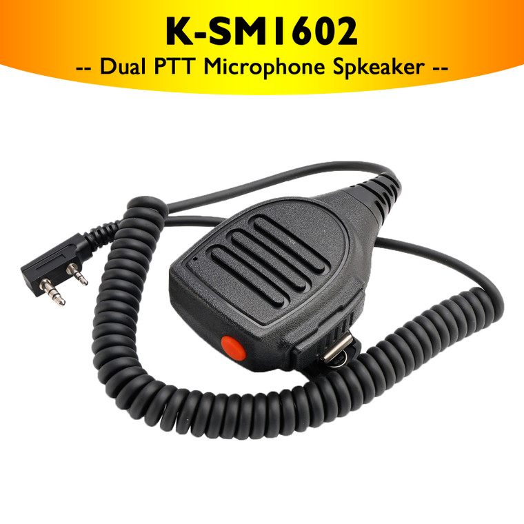 TK-208 TH-D7 RPU416A KG-UVD1 TG-K4AT K-SM1602 Dual PTT Microphone Speaker