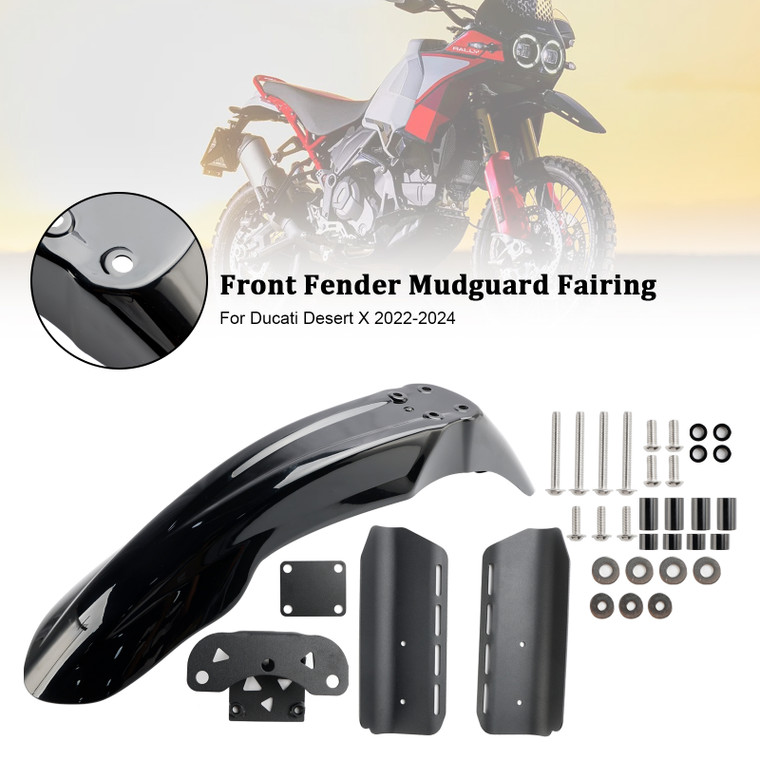 2022-2024 Ducati Desert X Front Fender Mudguard Fairing Cowl Black Generic