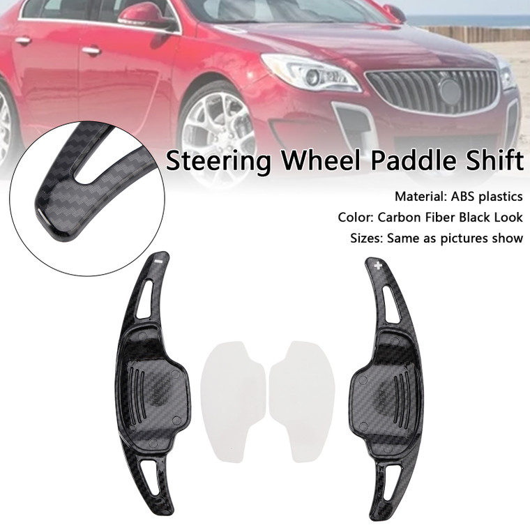 2011-2018 Buick verano Regal GS Lacrosse GL8 Carbon Look Steering Wheel Paddle Shifter Extension Covers Generic