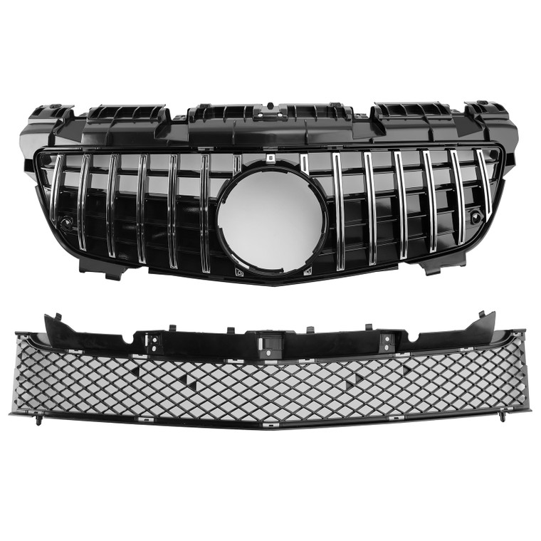 2011-2016 Mercedes-Benz SLK-Class R172 SLK55 Front Upper Lower Grille Chrome Generic