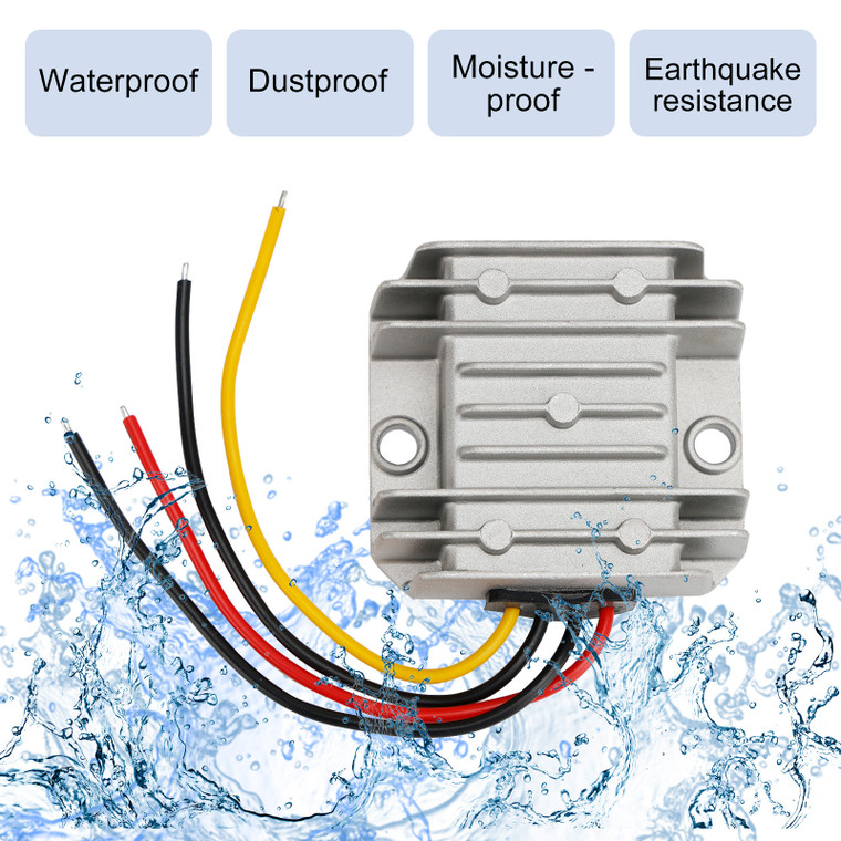 WaterProof 20-60V to 12V 10A 120W Step Down DC/DC Power Converter Regulator
