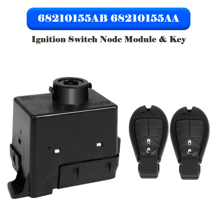 2008-2010 Dodge Town & Country Ignition Switch Node Module & Key 68210155AB,68210155AA Generic