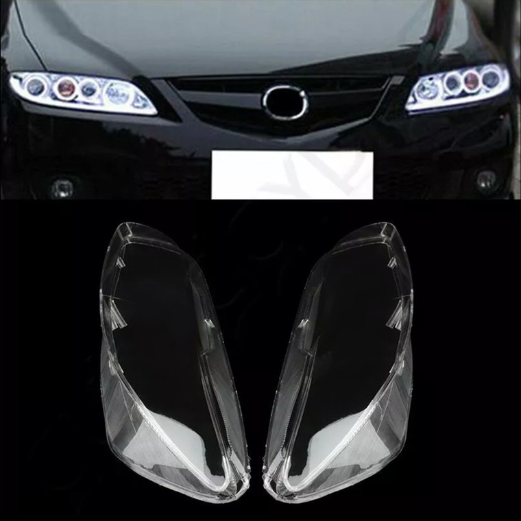 2003-2008 Mazda 6 2PCS Front Headlight Lens Cover LampShade Left&Right ADP10786301S Generic