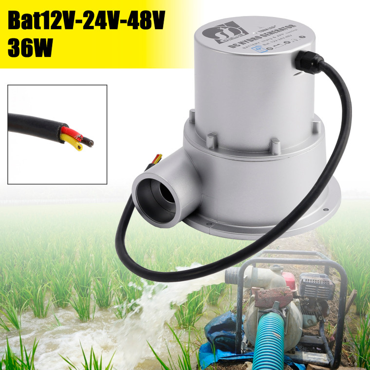 12V/24V/36V/48V Water Flow Turbine Small Hydroelectric Generator Bat12V-24V-48V 36W Alternating Current High Efficiency Brushless Motor APP Remote Contro for Home