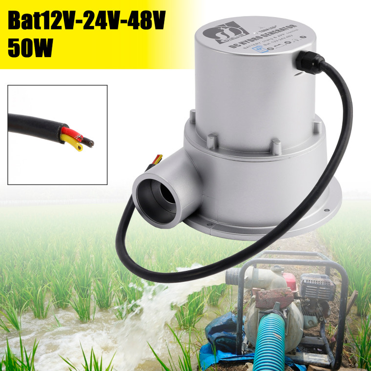 12V/24V/36V/48V Water Flow Turbine Small Hydroelectric Generator Bat12V-24V-48V 50W Alternating Current High Efficiency Brushless Motor APP Remote Contro for Home