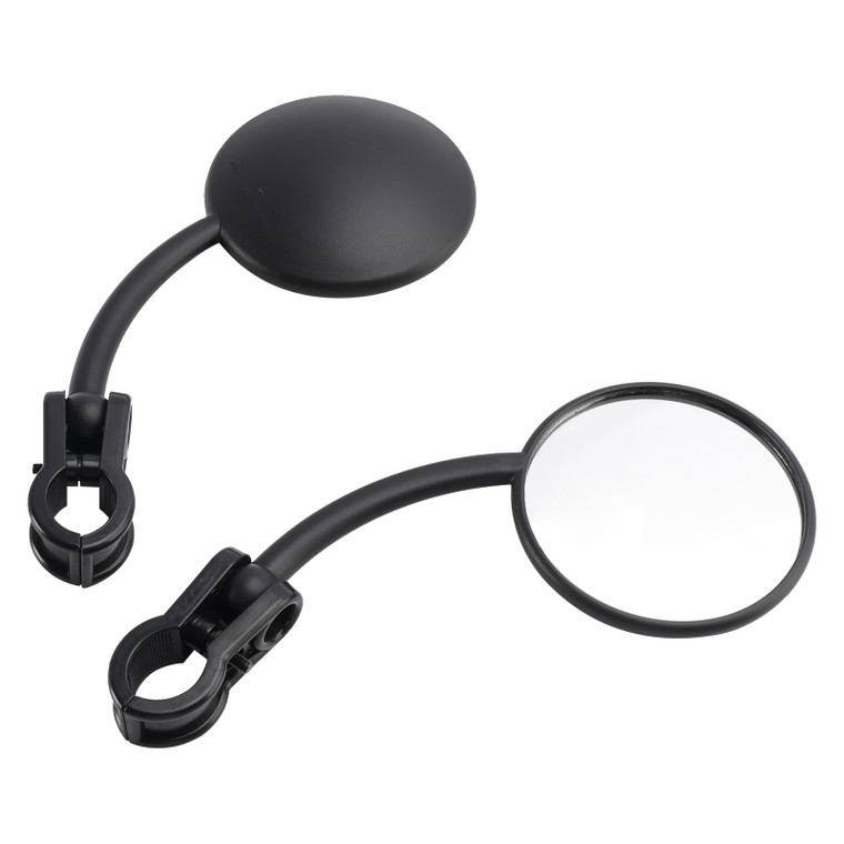 Pair Enduro Folding Mirrors Clamp On Fits Dual Sport Motorcycle ATV Dirt Bike