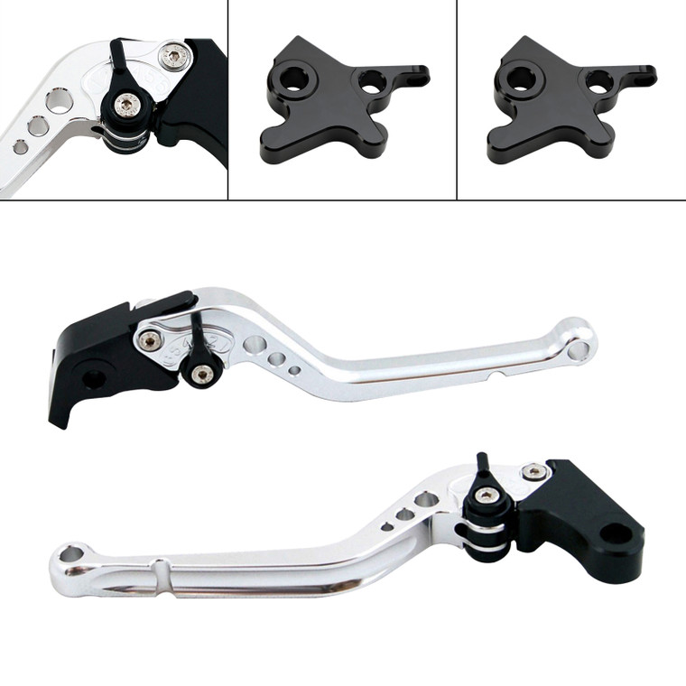 2016-2023 Piaggio MP3 300 350 X7 Racing Brake & Clutch Levers Silver Generic