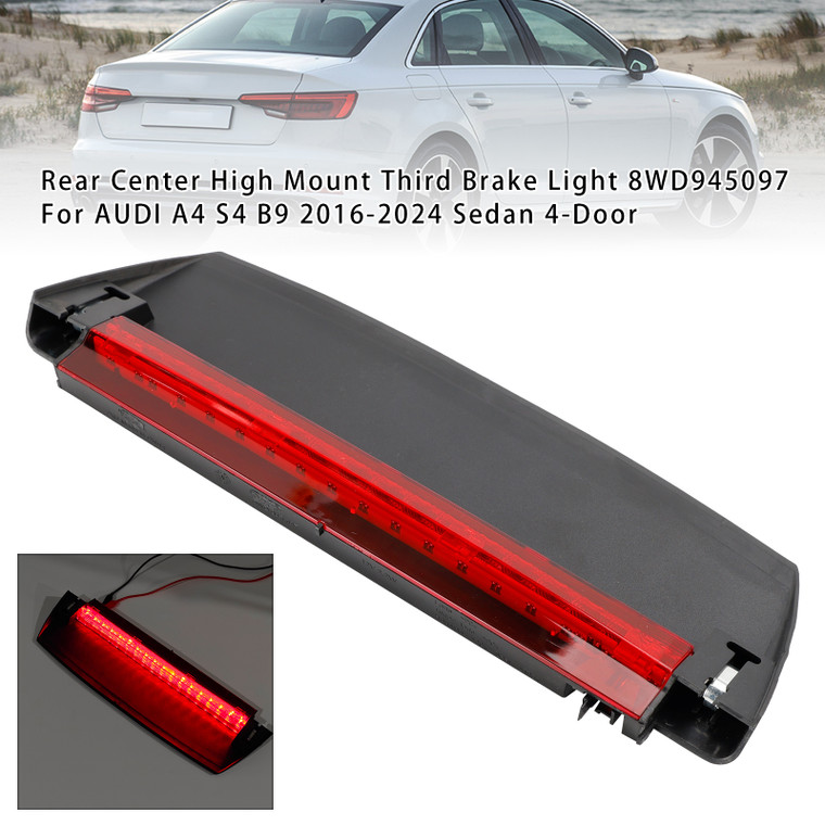 2016-2024 AUDI A4 S4 B9 Sedan 4-Door Rear Center High Mount Third Brake Light 8WD945097 Generic